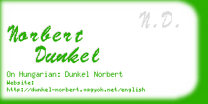 norbert dunkel business card